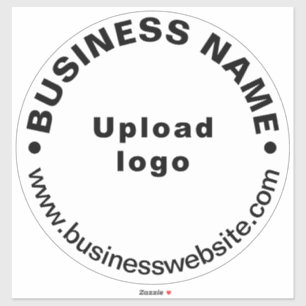 Sticker Site Web d'Entreprise sur Vinyle Rond Grand Blanc