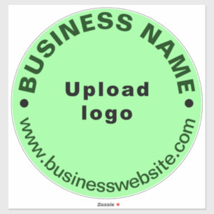 Sticker Site Web d'Entreprise sur Vinyle Rond Grand de Cou