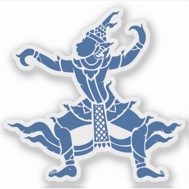 Sticker SIX Danseuse thaïlandaise ⚠ Thaïlande ⚠ (Devant)