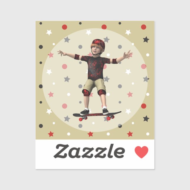 Sticker Skateboarder (Feuille)