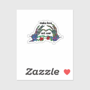 Sticker Skeleton conception de coeur main