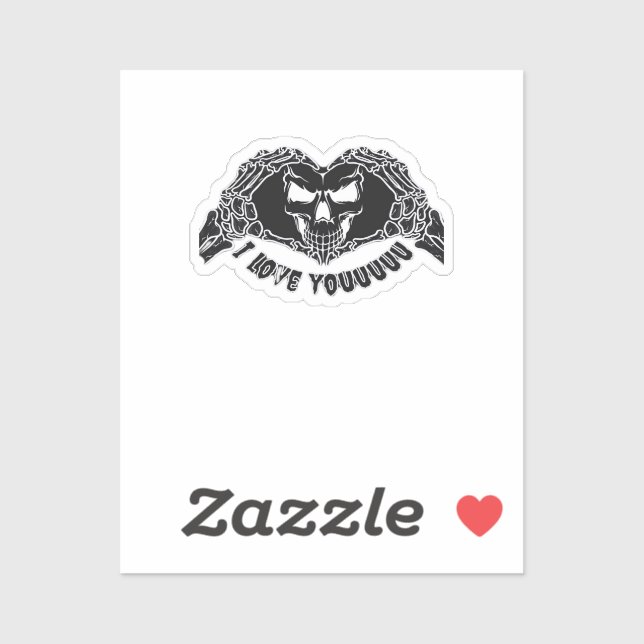 Sticker Skeleton Hands Skull, Halloween Design Pour Backgr (Feuille)