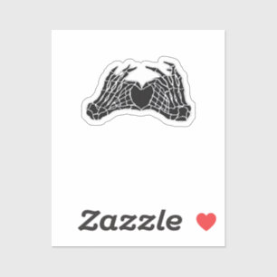 Sticker Skeleton Heart Hands - Classique