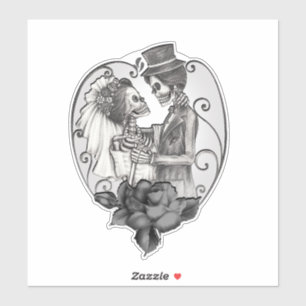 Sticker Skeleton Love Couple Mariage Mariage