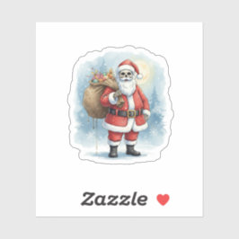 Sticker Skeleton Santa Claus