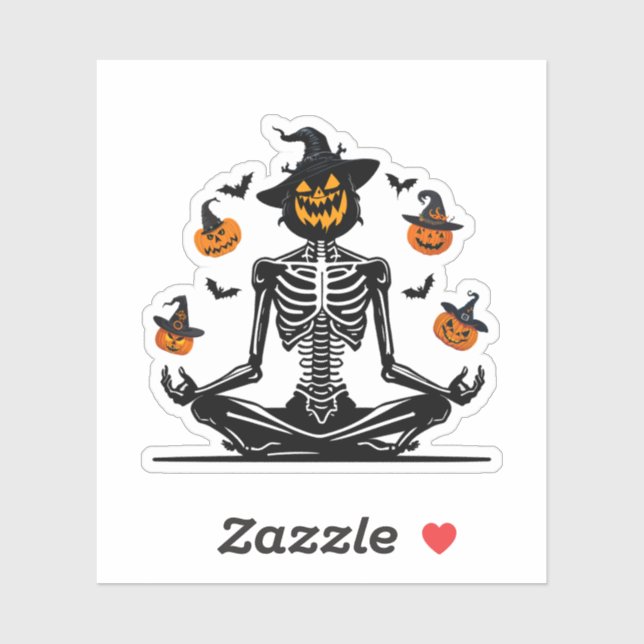Sticker Skeleton Yoga (Feuille)