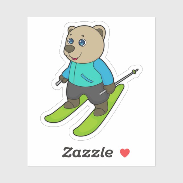 Sticker Ski de Bear (Feuille)