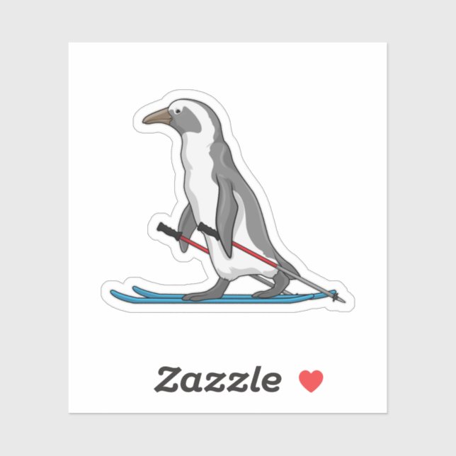 Sticker Ski de Penguin (Feuille)