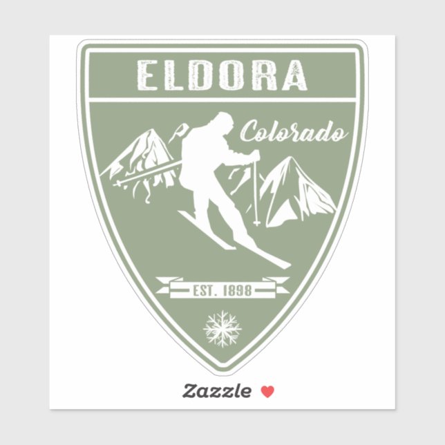 Sticker Ski Eldora Colorado (Feuille)