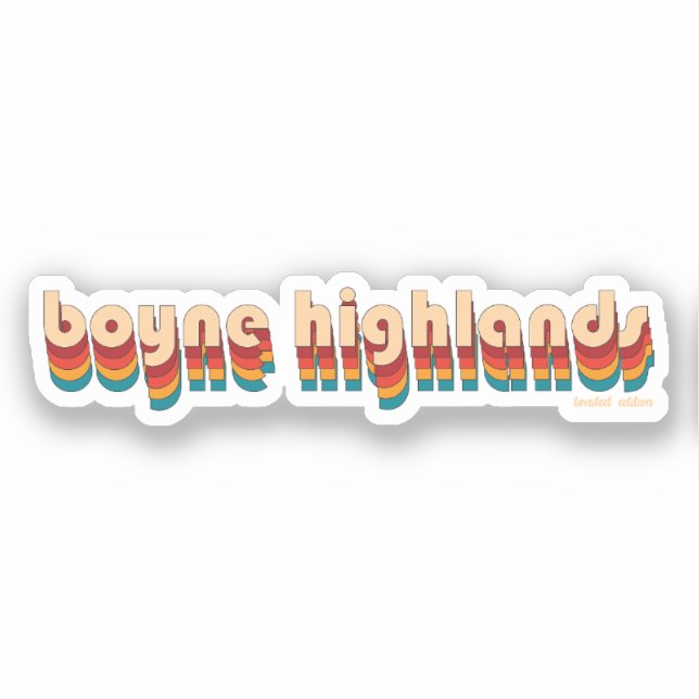 Sticker Ski Retro Boyne Highlands (Recto)