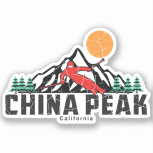 Sticker Ski Retro China Peak