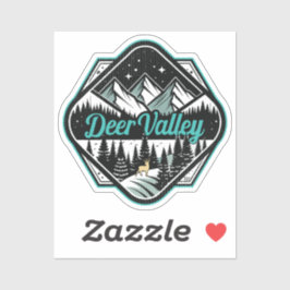 Sticker Ski Retro Deer Valley