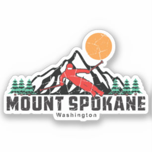 Sticker Ski Retro Mount Spokane