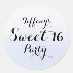 Sticker Sky Blue Pastel Ombre Sweet 16
