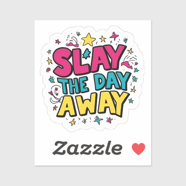 Sticker Slay Day Away (en couleur!) (Feuille)