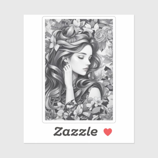 Sticker Sleeping Woman (Feuille)