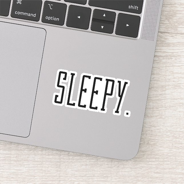 Sticker Sleepy. Typographie (Détail)
