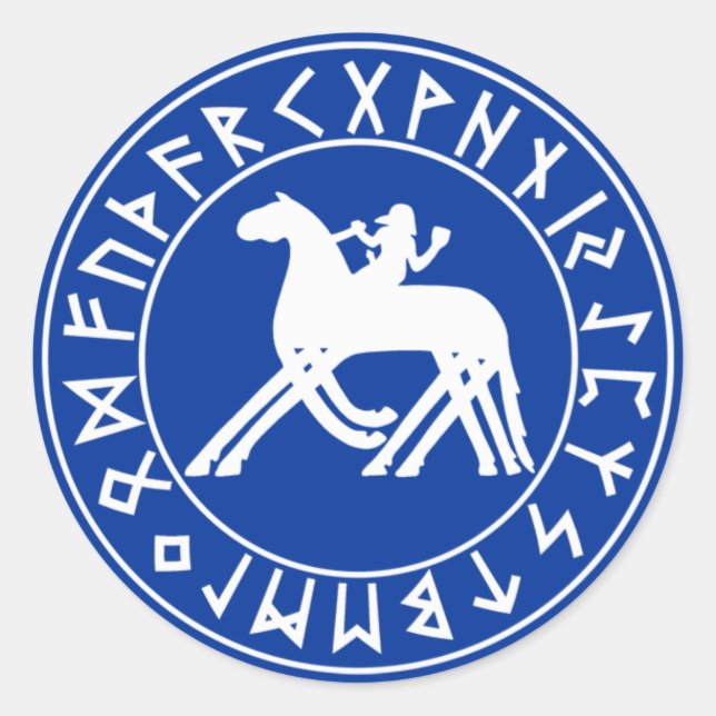 Sticker Sleipnir Shield sur le noir (Devant)