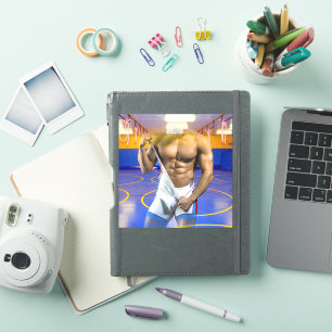 Sticker SlipperyJoe's homme musclé bosse abdos salle de sp