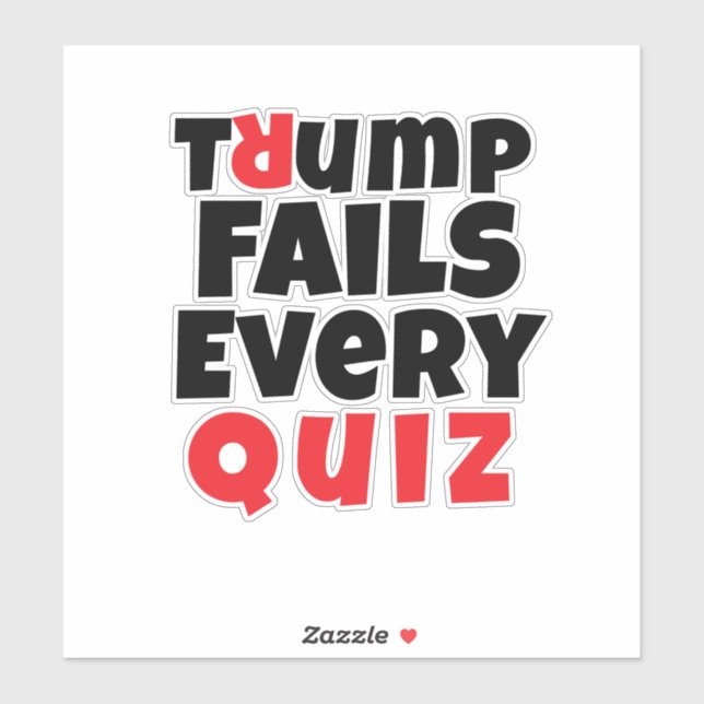 Sticker slogan de protestation étudiant anti-Trump rouge n (Feuille)