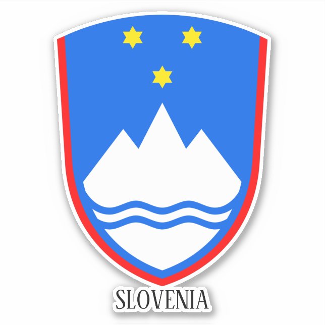 Sticker Slovénie Armoiries Nationales Patriotique (Devant)