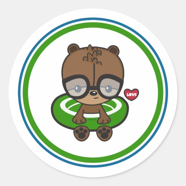 Sticker Smimmy pour ours en peluche (Devant)