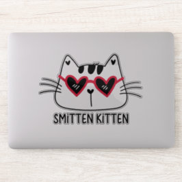 Sticker Smitten Kitten rouge lunettes de soleil de coeur V