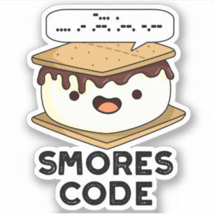 Sticker Smores Code Funny Food Pun