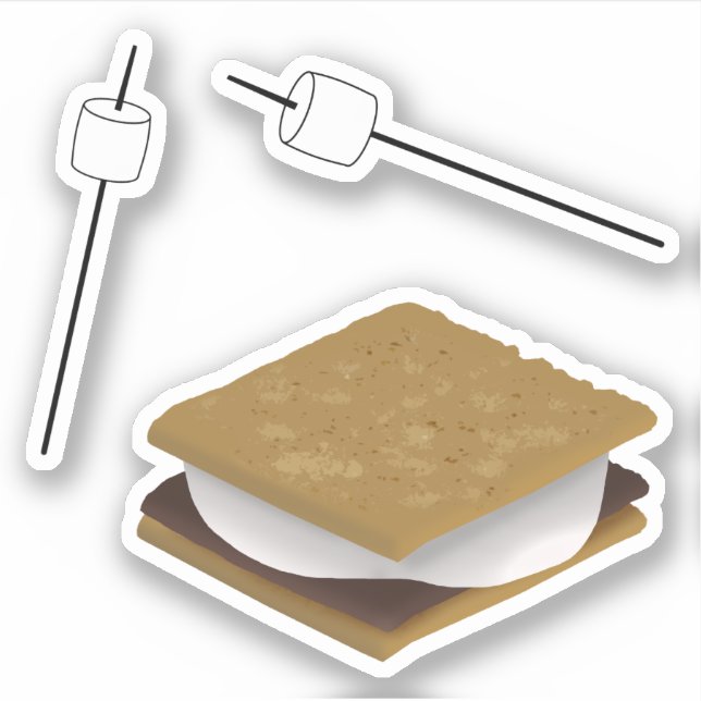 Sticker Smores et Marshmallows (Devant)