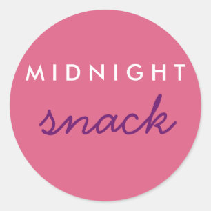 Sticker Snack de minuit rose violet