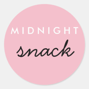 Sticker Snack Rose Blanc Noir