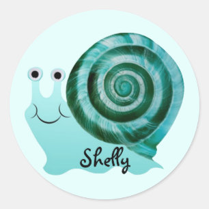 Sticker Snail Bleu