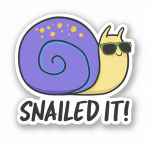 Sticker Snail It Funky Snail Pun