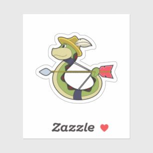 Sticker Snake as Archer with Bow & Arrow