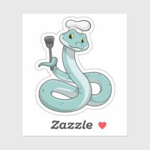 Sticker Snake as Cook avec Chef casquette