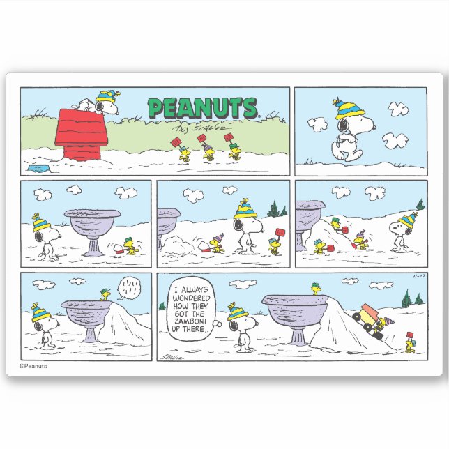 Sticker Snoopy et l'équipage Zamboni (Devant)