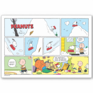 Sticker Snoopy Sled Riding Food Dish
