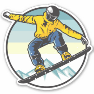 Sticker Snowboardeur