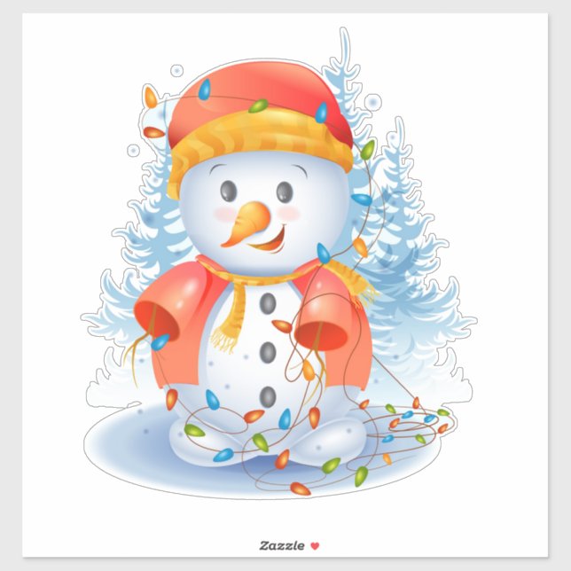 Sticker Snowman (Feuille)