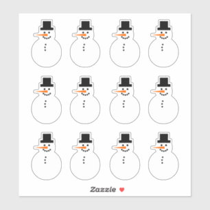 Sticker Snowman (à gauche) Fête d'hiver Noël