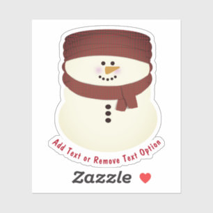 Sticker Snowman avec Beanie Christmas