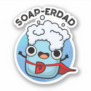 Sticker Soap-erdad Drôle savon Papa Pun