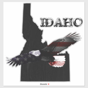 STICKER SOARING PATRIOT EAGLE IDAHO