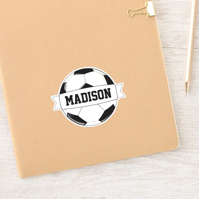 Sticker Soccer Ball Personnalisé Joueur ou nom d'équipe Sp (Carnet)