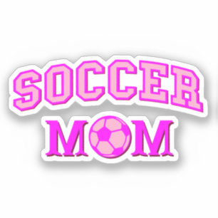 Sticker Soccer Maman Dessin Et Texte Tout Rose