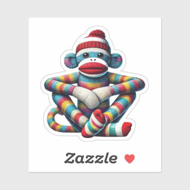 Sticker Sock Monkey (Feuille)