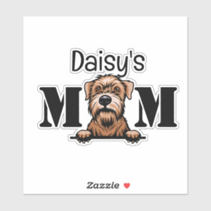 Sticker Soft Coated Wheaten Terrier Maman personnalisée