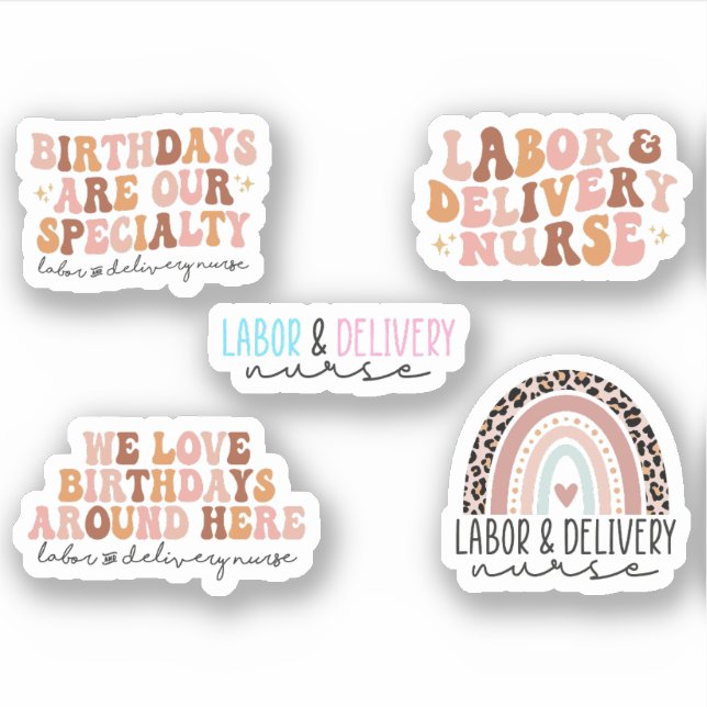 Sticker Soins infirmiers de travail et de livraison (Devant)