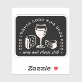 Sticker Soirée au vin et au fromage
