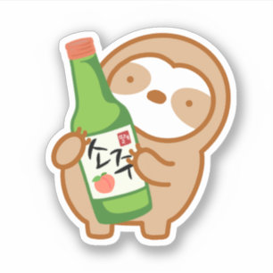Sticker Soju Jote Coréen Peach
